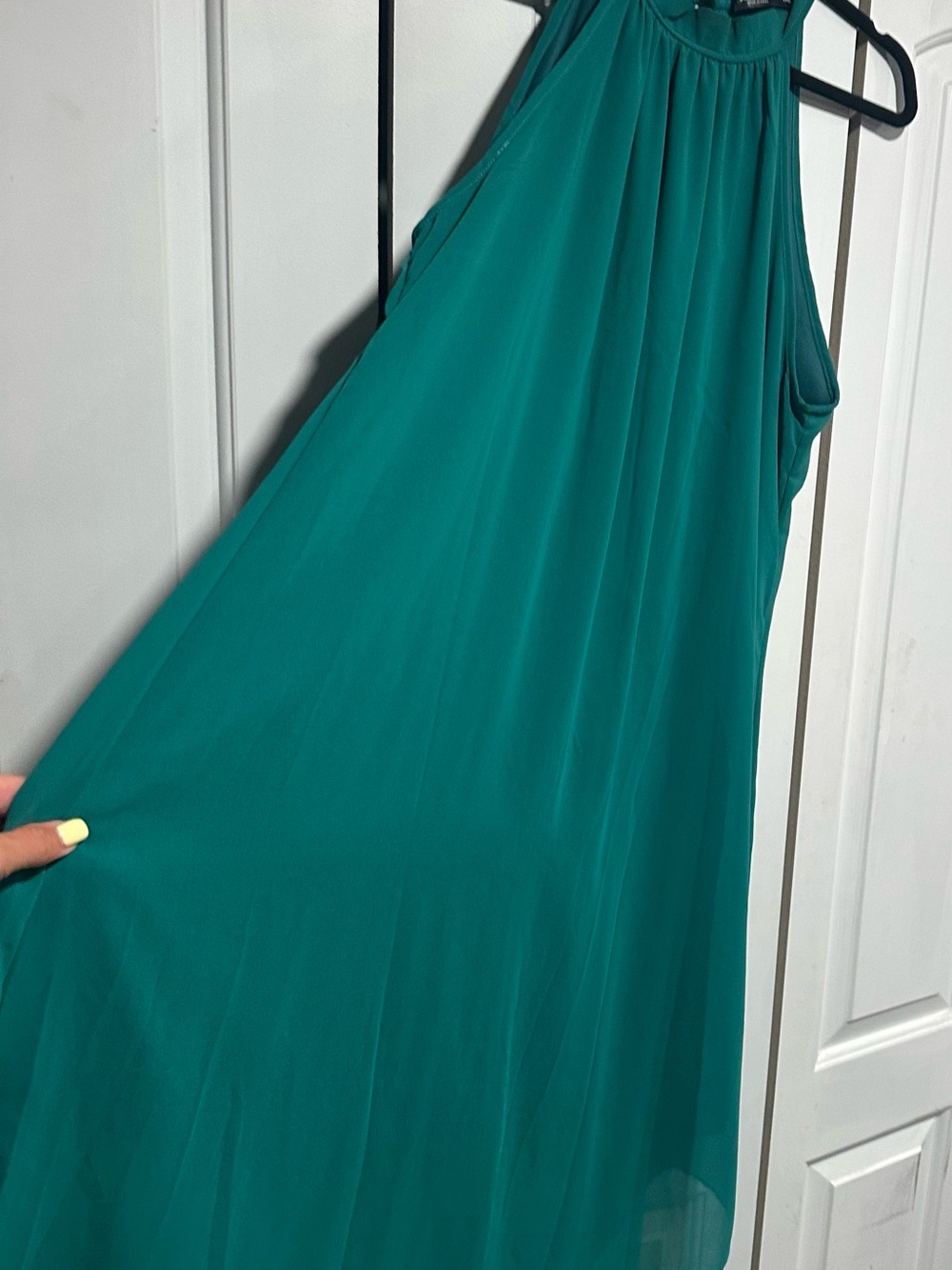 SHEIN Teal Halter Maxi Dress